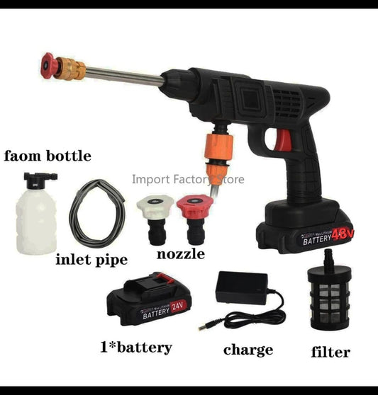 Car wash machine 48V | High pressure water spray gun set multipurpose byk home and outdoor cleaning | Electric water wash gun for various purposes.