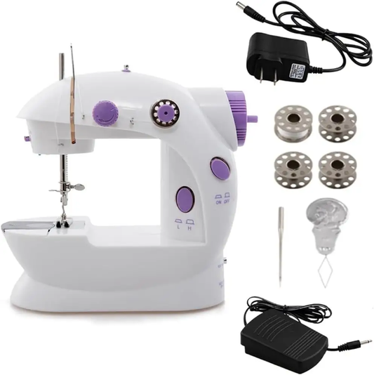 Sewing machine handy portable with adapter & pedal