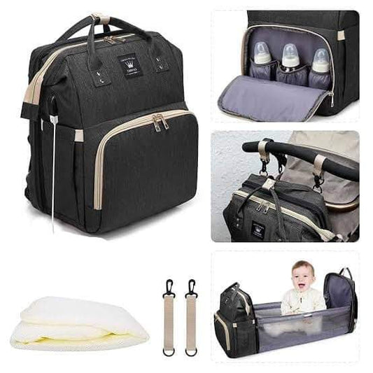 Baby diaper bag moms shoulder bag adjustable cot adjustment travelling support for mothers