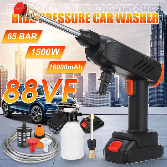 Car wash machine 48V | High pressure water spray gun set multipurpose byk home and outdoor cleaning | Electric water wash gun for various purposes.