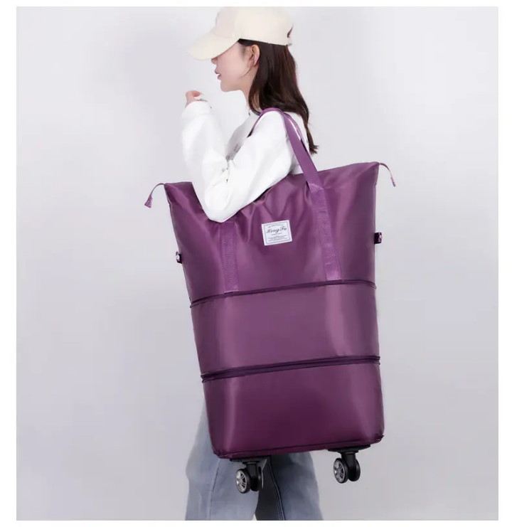Trolley duffel bag large capacity expandable travelling bag